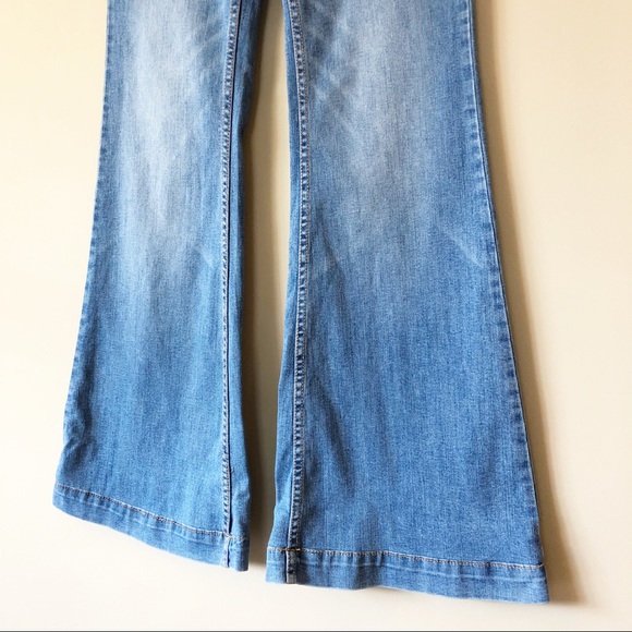 Free People Light Blue Flare Jeans - Picture 5 of 8